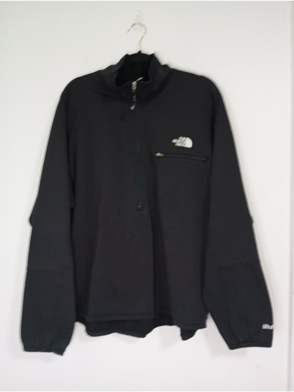The North Face Mens XXL Black UltraWick Half-Zip Pullover Fleece Jacket